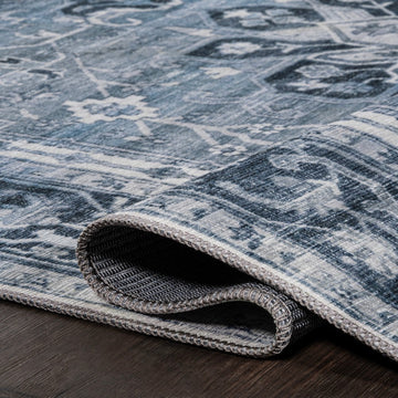 Asa Ornate Medallion Washable Area Rug